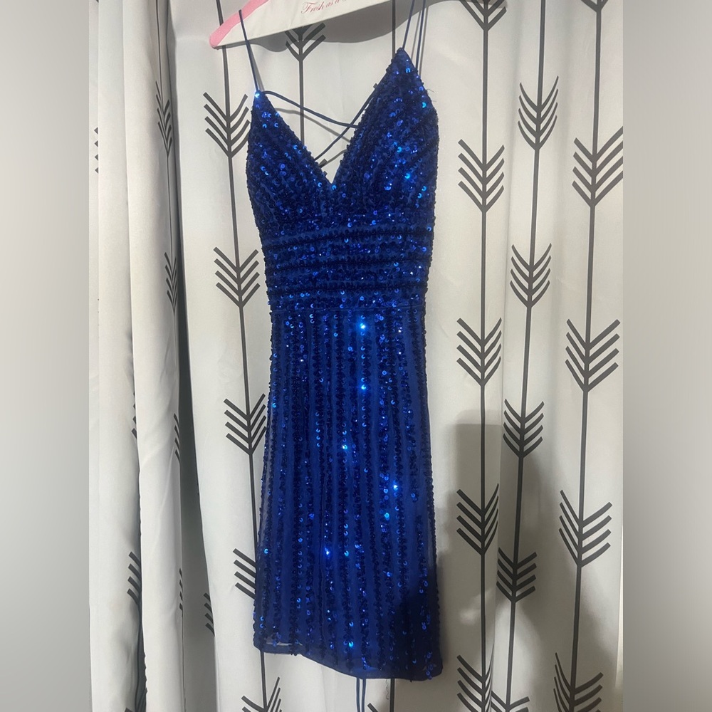 Blue Homecoming dress